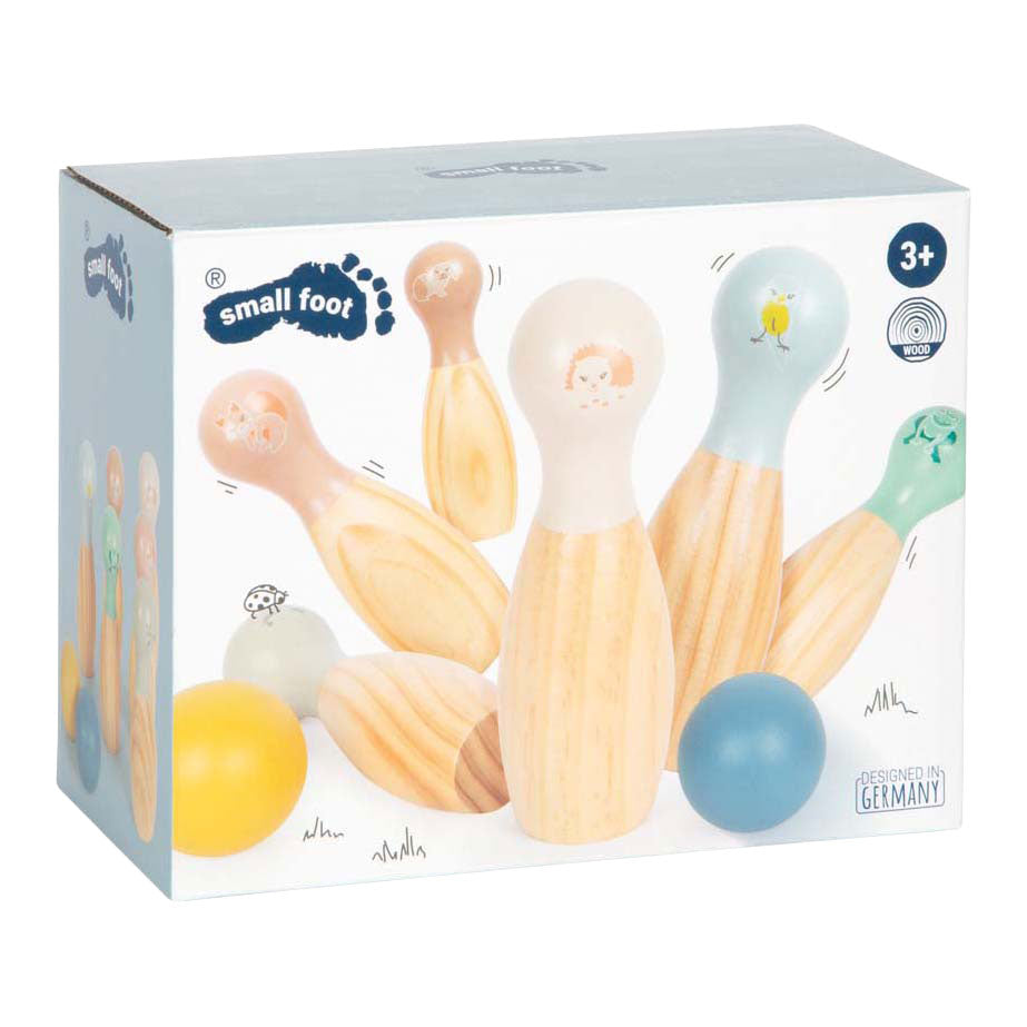 Small foot - Gioco di bowling amici del giardino - 8 pz.
