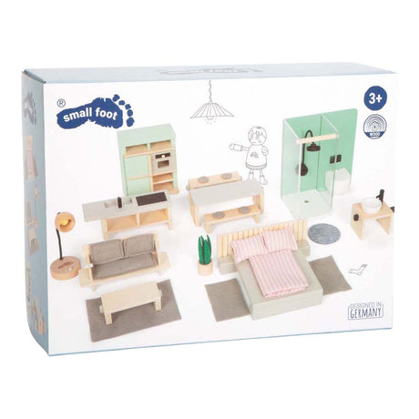 Small foot - set di mobili per casa delle bambole in stile scandinavo