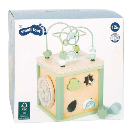 Small foot - Cubo motorio in legno verde
