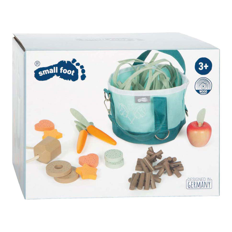 Small foot - set mangime per cavalli con borsa