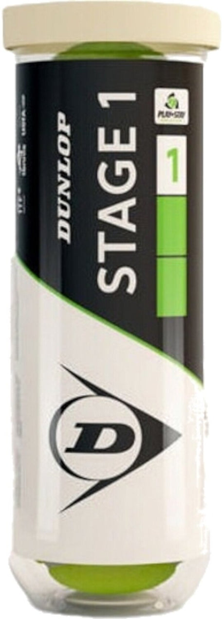Palline da tennis Dunlop stage 1 - 3 pezzi - verde giallo