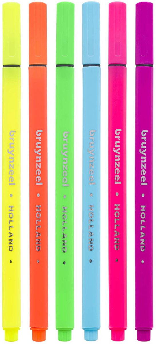 Set di pennarelli Bruynzeel neon 6 colori