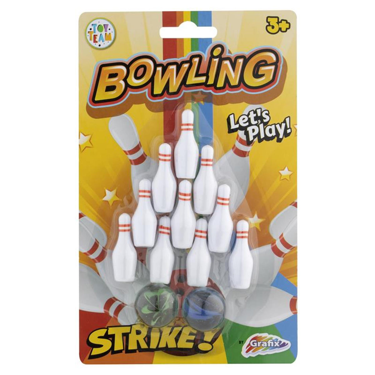 Mini set da bowling Grafix - 12 pezzi.