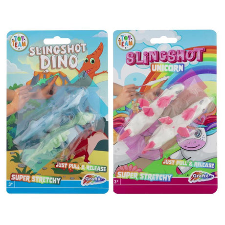 Sparatutto con fionda Grafix unicorno o dinosauro