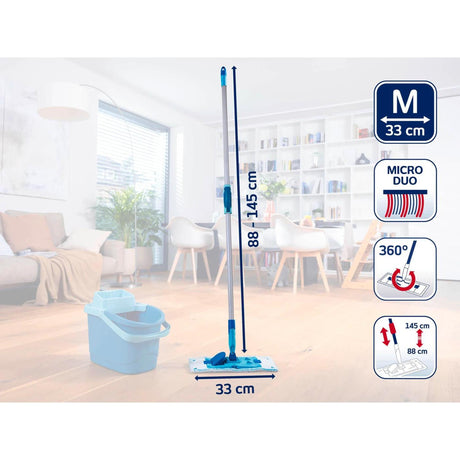 Tergipavimento Leifheit powerclean m 33 cm con manico telescopico 88-145 cm