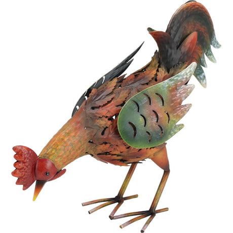 Gallo da giardino professionale o gallo in metallo per pollo o pollo in metallo