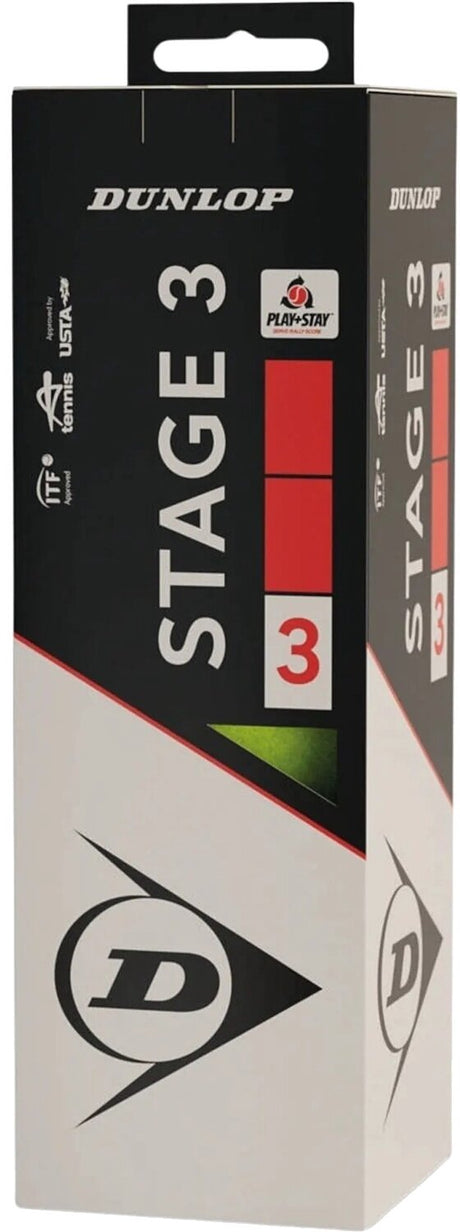 Palline da tennis Dunlop stage 3 - giallo rosso - 3 pezzi