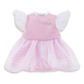 Corolle ma - vestito da bambola rosa con glitter
