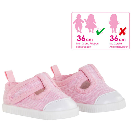 Scarpe da ginnastica per bambole Corolle rosa - accessori per bambole 36 cm.