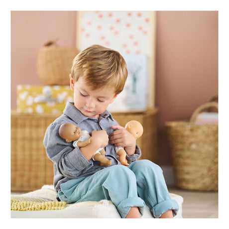 Corolle baby doll mini calin coniglio occhi marroni 20 cm - bambola per bambini.