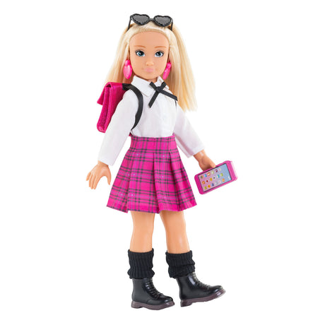 Corolle girls, vestiti per bambole studentesse inglesi - set di accessori moda 28 cm.