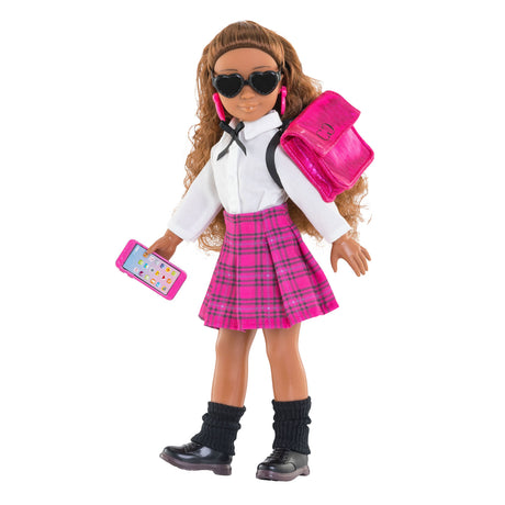 Corolle girls, vestiti per bambole studentesse inglesi - set di accessori moda 28 cm.