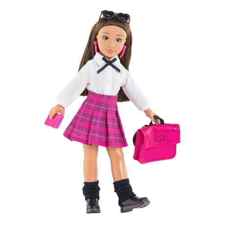 Corolle girls, vestiti per bambole studentesse inglesi - set di accessori moda 28 cm.
