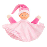 Panno coccole Corolle rosa - panno tidoudou 17 cm per neonati.