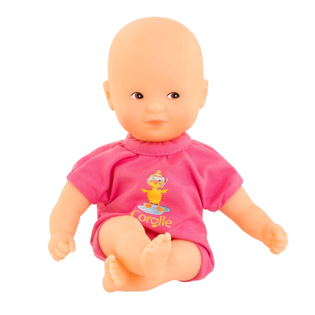 Corolle baby-doll giocattoli da bagno rosa 20 cm - mini bambola da bagno per il divertimento in acqua.