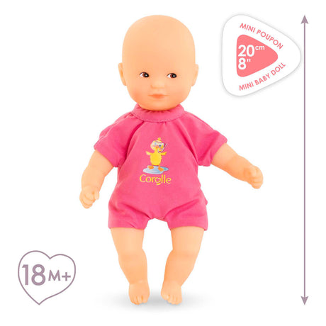Corolle baby-doll giocattoli da bagno rosa 20 cm - mini bambola da bagno per il divertimento in acqua.