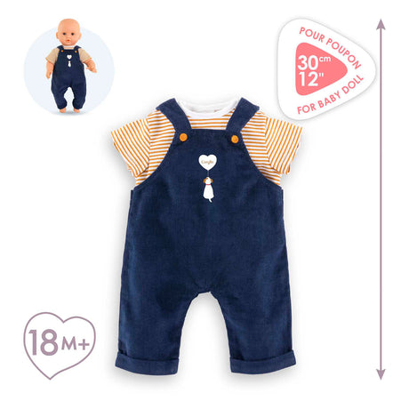 T-shirt Corolle e tuta blu navy, 30 cm