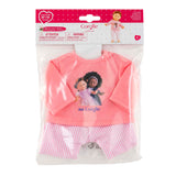 Pigiama rosa Corolle per bambole di 36 cm, 2 pezzi.