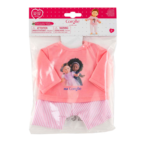 Pigiama rosa Corolle per bambole di 36 cm, 2 pezzi.