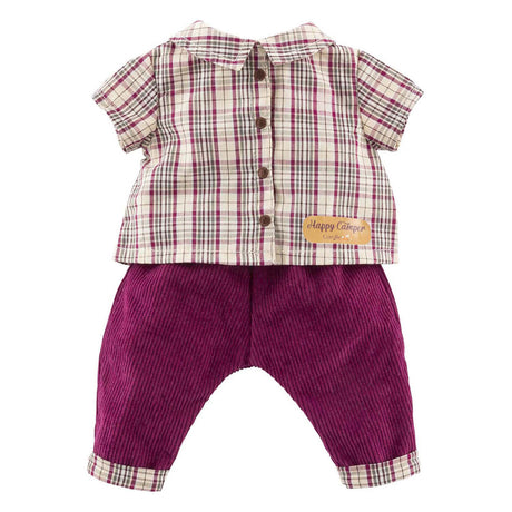 Camicia Corolle a quadri con pantalone piccolo esploratore - 30 cm