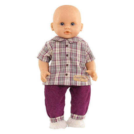 Camicia Corolle a quadri con pantalone piccolo esploratore - 30 cm