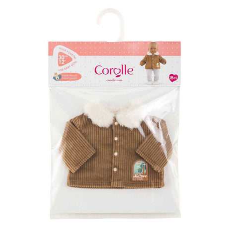 Corolle giacca per bambola in velluto piccolo esploratore 30 cm in pile marrone.