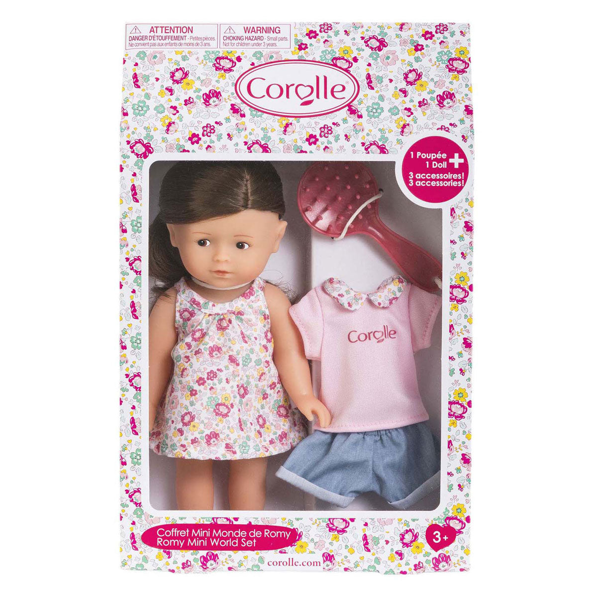 Mini baby-doll Corolle Romy con 3 accessori - 20 cm