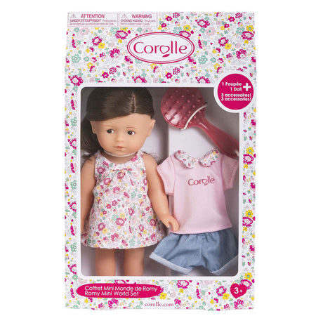 Mini baby-doll Corolle Romy con 3 accessori - 20 cm