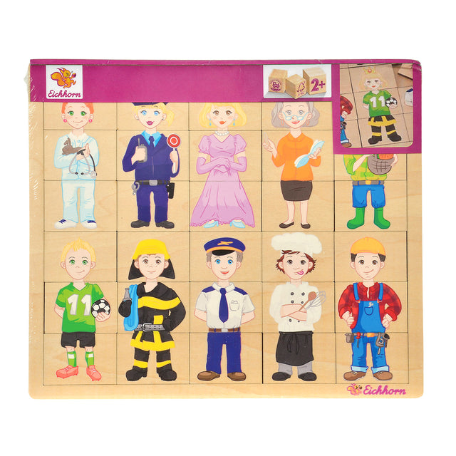 Puzzle in legno Eichhorn - professioni, 30 pz.