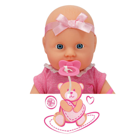 Bambolina neonata con accessori, 4 pz.