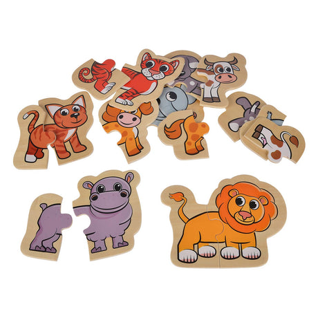 Puzzle di animali in legno Eichhorn, 16 pezzi.