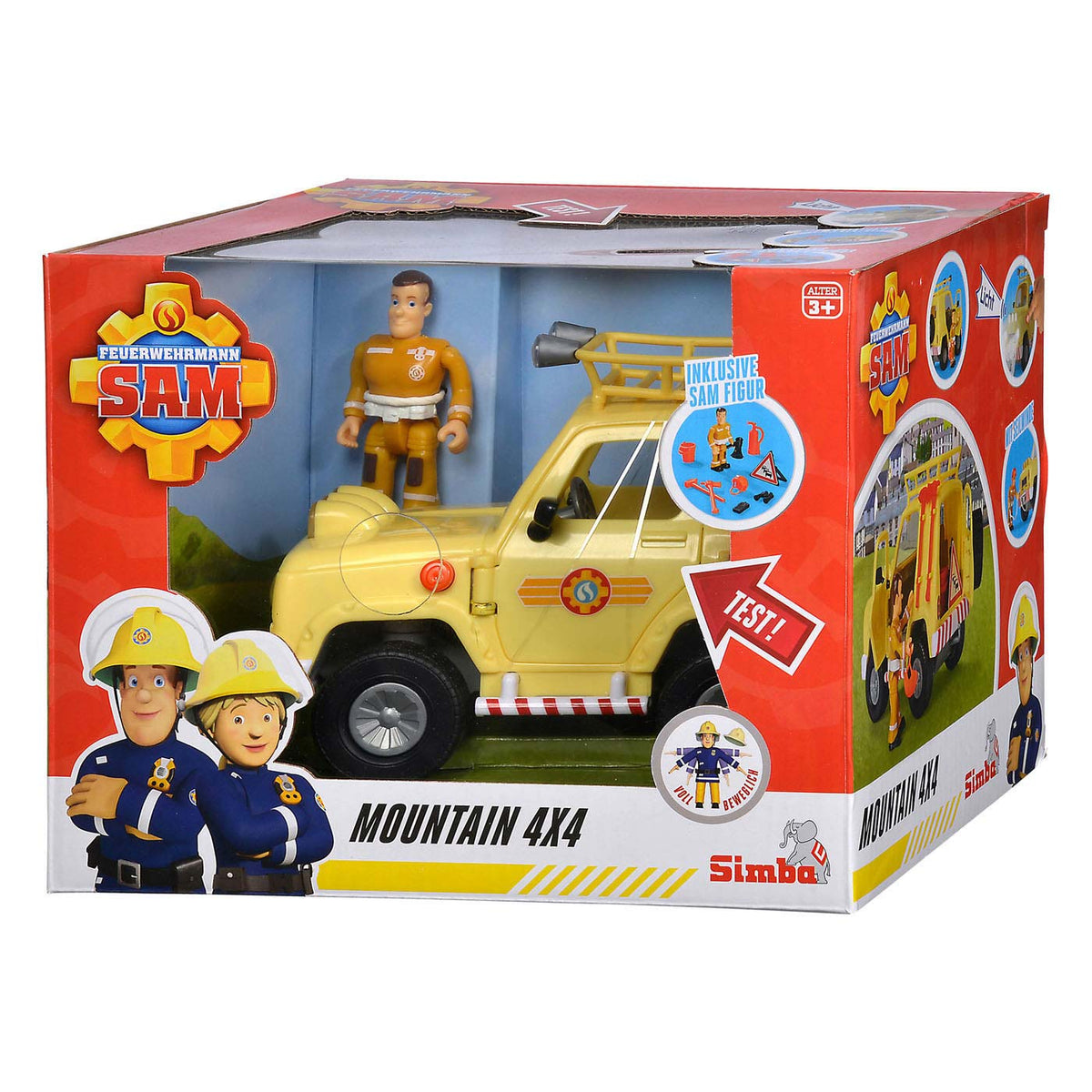 Jeep Simba Fireman Sam Mountain 4x4 con figura