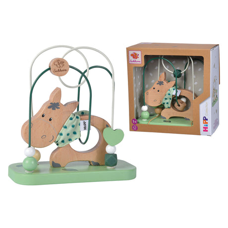 Asino giocattolo per la motricità in legno Eichhorn - spirale colorata per bambini.