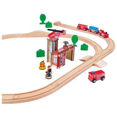 Binario del treno Eichhorn con set da gioco a ponte, 33 pezzi.