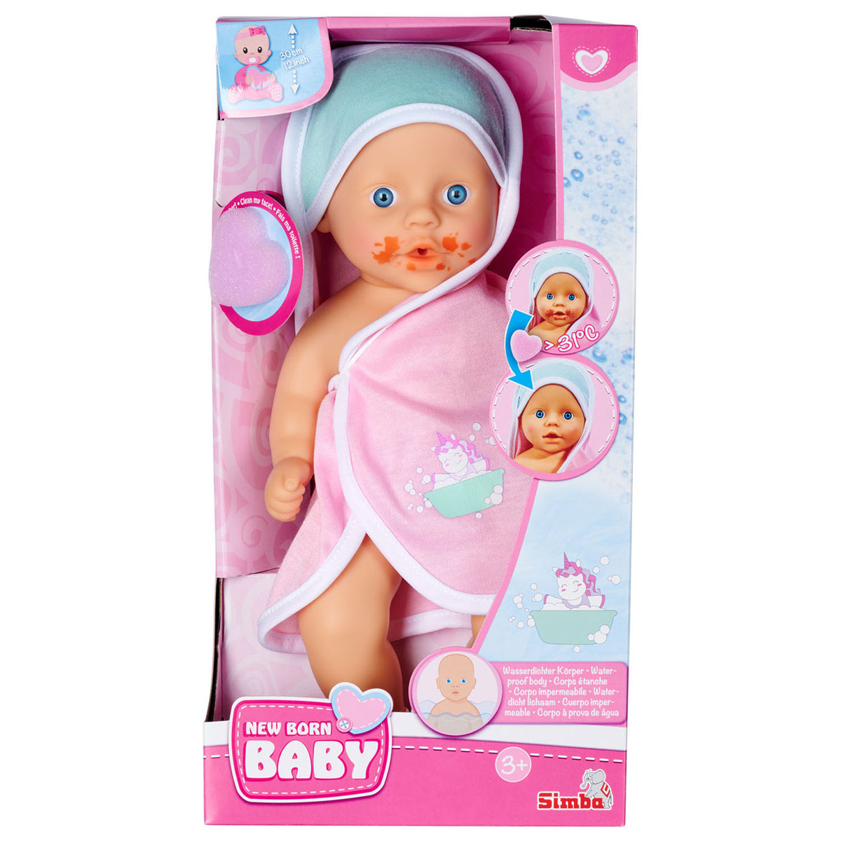 Badpop per bambini appena nato deve fare il bagno