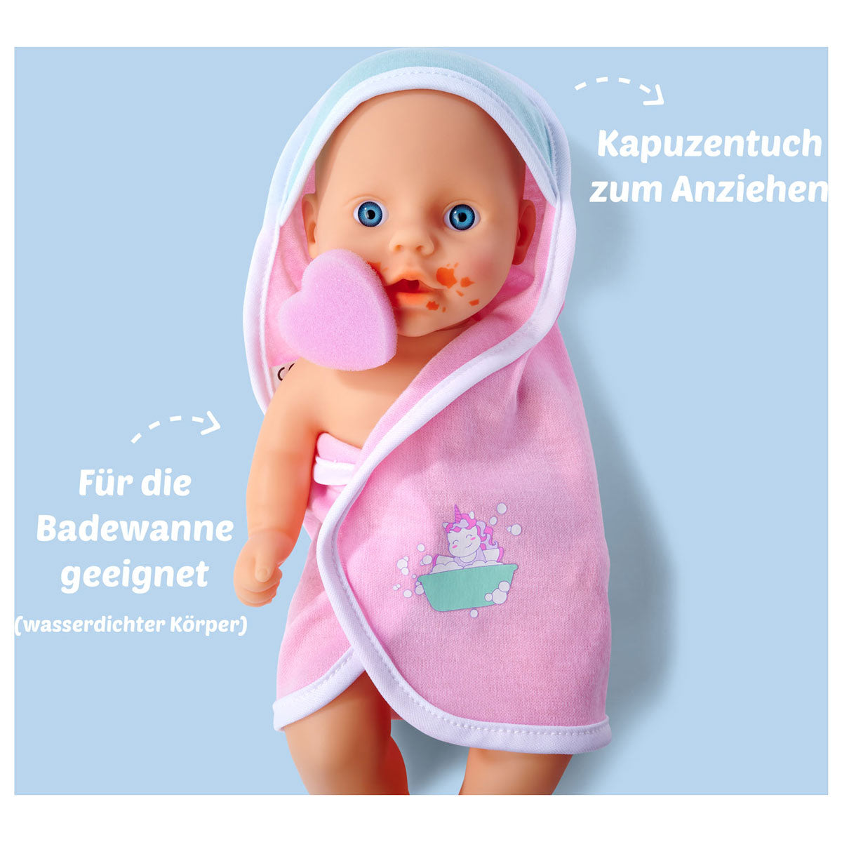 Badpop per bambini appena nato deve fare il bagno