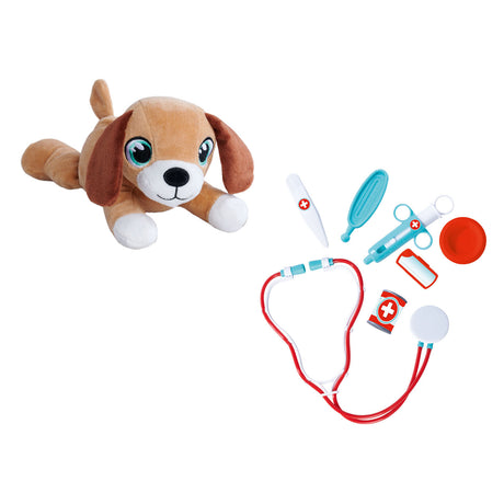 Set da gioco veterinario Simba con cane di peluche - set di giocattoli per bambini.