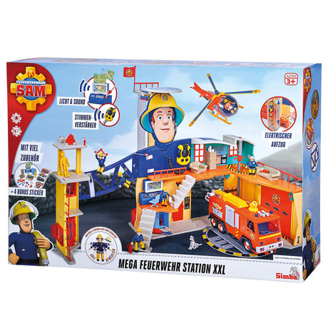 Set di giocattoli XXL della caserma dei pompieri Simba Fireman Sam con luci e suoni.