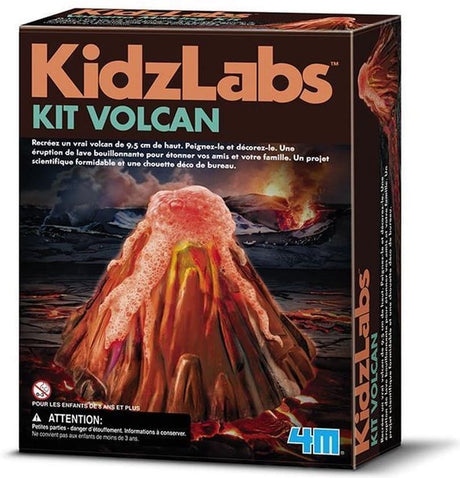 Lavoretti da 4 m - versa e dipingi - vulcano - scienza e giochi - kit di costruzione geologica - kidzlabs - 8+