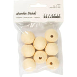 Azienda creativa https: www.cchobby.nl perlina-di-legno-d-25-mm-dimensione-foro-4-5-mm-8-pezzo-1-scatola