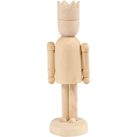 Figura di legno della compagnia creativa con corona, 13 cm