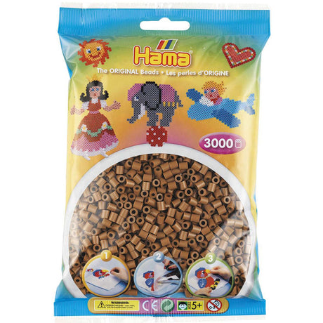 Mix di perline termoadesive Hama midi - marrone nocciola (201-76), 3000 pz.