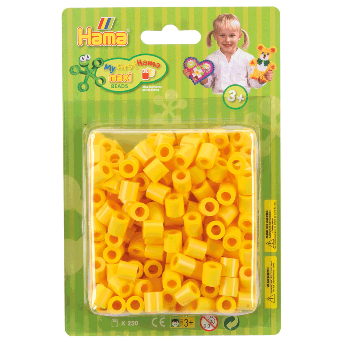Perline termoadesive Hama maxi gialle, 250 pz.