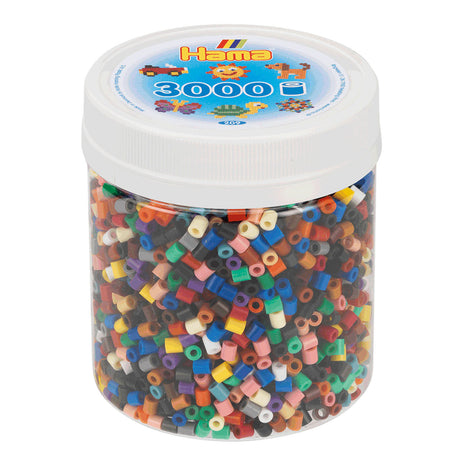 Perline termoadesive Hama midi in barattolo - mix di colori (67), 3000 pz.