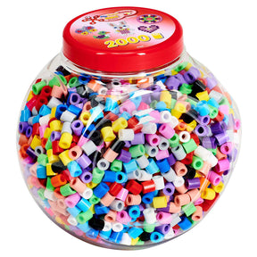 Set maxi perline termoadesive Hama in vasetto mix pastello, 2000 pz.