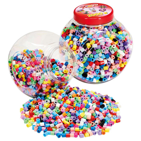 Set maxi perline termoadesive Hama in vasetto mix pastello, 2000 pz.