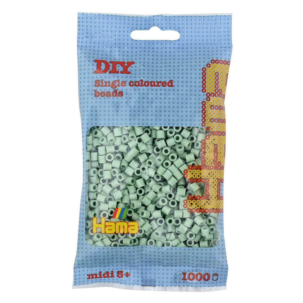 Perline termoadesive Hama midi - eucalipto, 1000 pz.