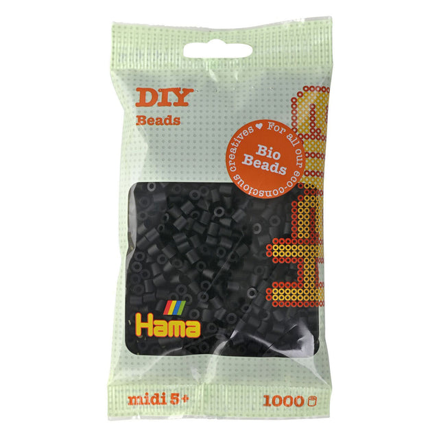 Perline termoadesive Hama midi bio - nere (018), 1000 pz.