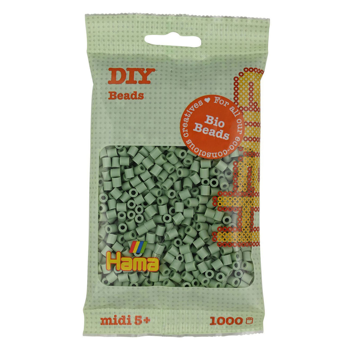 Perline termoadesive Hama midi bio - eucalipto (101), 1000 pz.