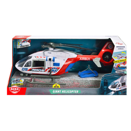 Dickie Toys - Veicolo giocattolo in elicottero - Airbus H145 - Luce e suono